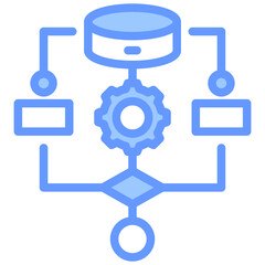 Poster - Algorithm Blue Icon