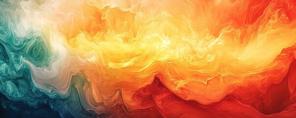 Poster - Dynamic abstract colors flowing in a vivid artistic display studio digital art vibrant palette eye-level artistic expression