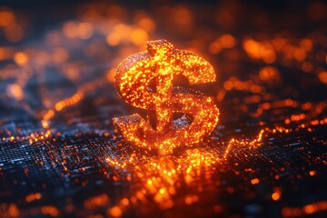 Poster - Gold Dollar Symbol Investment Business Market Finance Economy Financial Chart Growth Trading Exchange Stock Market