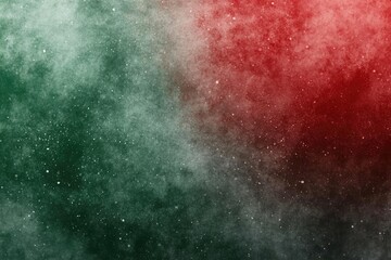 Wall Mural - red and green nebula space background