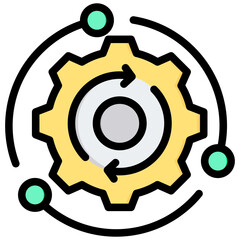 Poster - Process Outline Color Icon