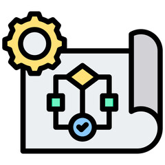 Poster - Workflow Outline Color Icon