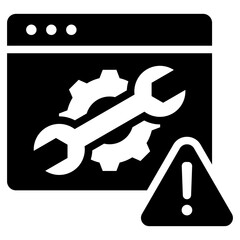 Poster - Troubleshooting Glyph Icon