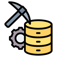 Poster - Data Mining Outline Color Icon