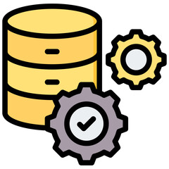 Poster - Data Processor Outline Color Icon