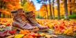 © chaowalit - Portland Maine L.L.Bean Boots - Autumn Foliage