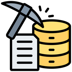 Poster - Data Mining Outline Color Icon
