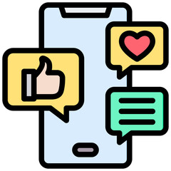 Poster - Social Media Outline Color Icon
