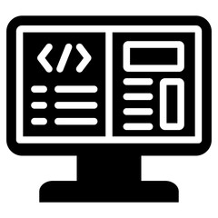 Poster - Programming Glyph Icon