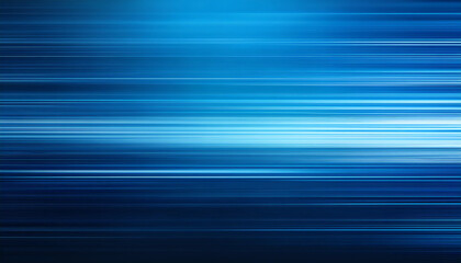 Poster - A vibrant blue abstract background with dynamic horizontal lines, creating a sense of motion and depth.