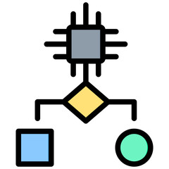 Poster - Algorithm Outline Color Icon