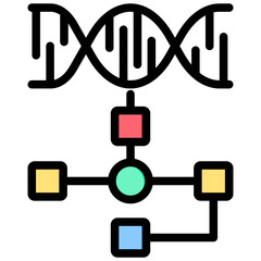 Poster - Genetic Algorithm Outline Color Icon