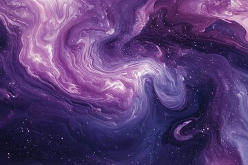 Wall Mural - purple swirl of space with stars and galaxies