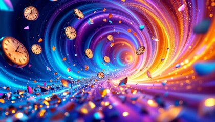 Wall Mural - time warp vortex abstract background