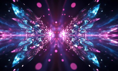 Wall Mural - Abstract energy tunnel, vibrant light, cosmic background, futuristic design, ideal for sci-fi