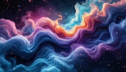 Wall Mural - abstract colorful nebula clouds in the universe. concept of space, galaxy, and the cosmos.