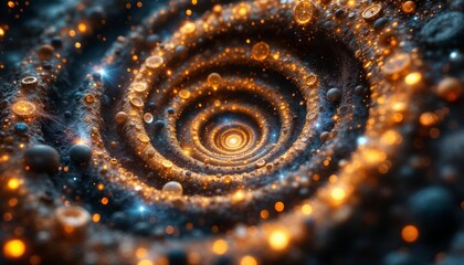 Wall Mural - abstract spiral galaxy tunnel