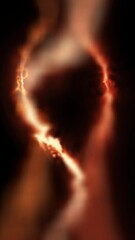 Wall Mural - vertical orange halloween energy lines 4k loop features streams of orange and red smoking laser ligh