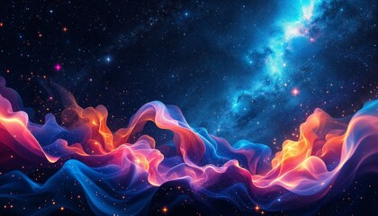 Wall Mural - abstract nebula space background with colorful smoke. concept of galaxy, universe, and cosmos.