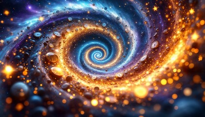 Wall Mural - abstract spiral galaxy background. concept of time, space, and the universe.