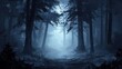 © Ageo - A Mystical Moonlight Path Through A Foggy Forest