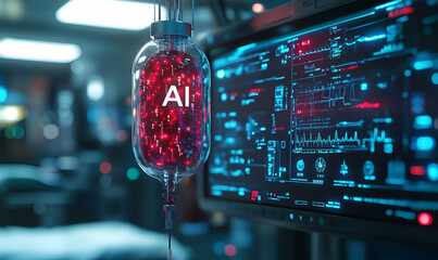 Poster - AI Infusion Hospital Futuristic Tech