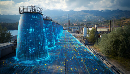 Poster - Smart factory data visualization, mountain view