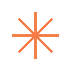 Wall Mural - bold abstract star icon. modern geometric shape symbol. brutalist design element, flat style, y2k ae