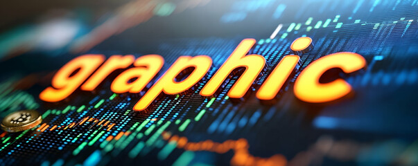 Poster - Orange 'Graphic' on Data Screen