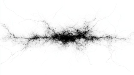 Poster - Abstract Black Energy Network Fractal Design