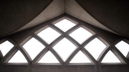 Poster - Abstract Concrete Window Design Geometric Pattern
