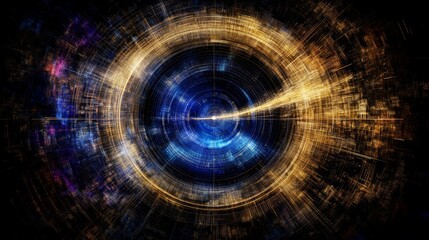 Poster - Abstract Digital Circular Data Visualization Design
