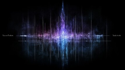 Poster - Abstract Digital Cityscape Night Lights Visual Data