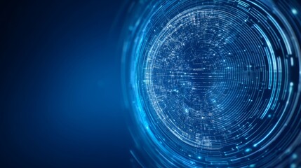 Poster - Abstract Digital Data Sphere Technology Background