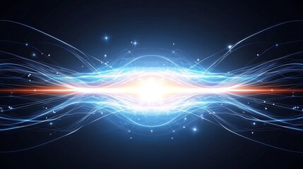 Wall Mural - abstract energy wave light flow burst
