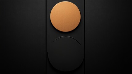 Poster - Abstract Gold and Black Circular Design Element