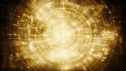Poster - Abstract Golden Network Data Visualization Design