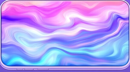 Poster - Abstract Swirl Phone Display Pastel Colors