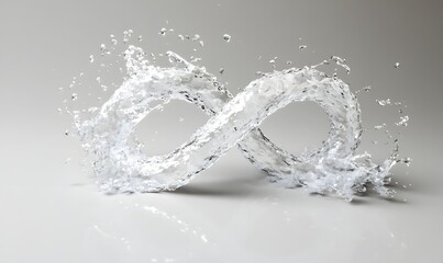 Poster - Water forming infinity symbol, splashing. (1)