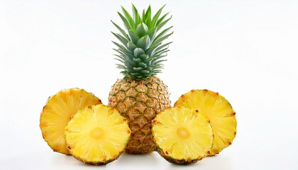 Canvas Print - Sweet pineapple slices, a tropical delight!