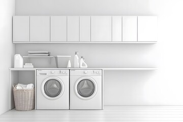 Poster - washing machine in a kitchen