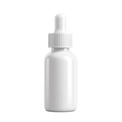 Aufkleber - A clean white plastic bottle with a dropper top is shown against a white background a product mockup image