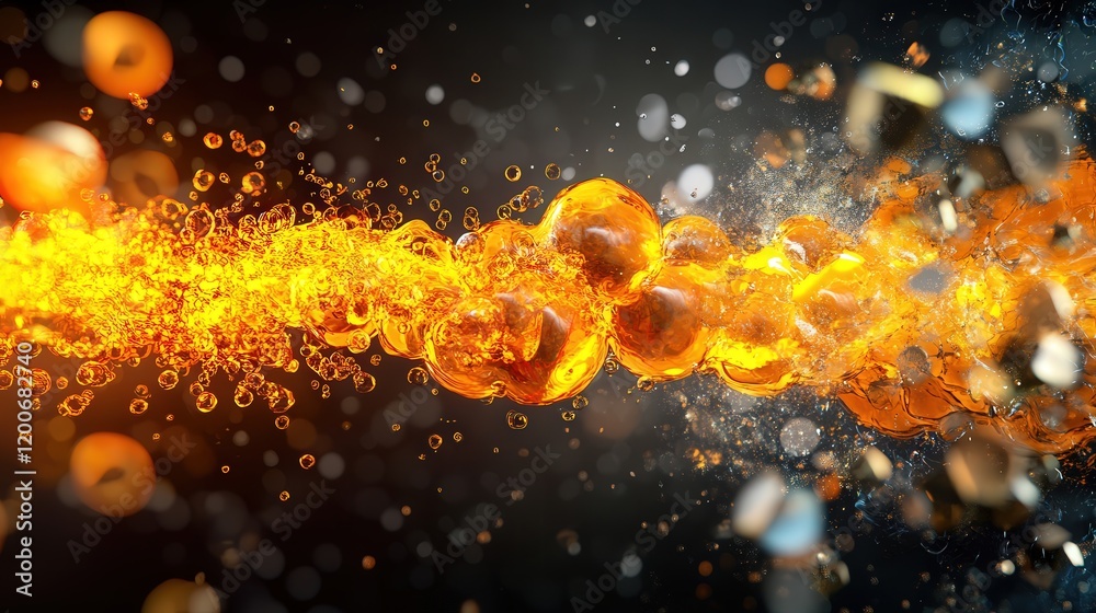 exothermic reaction, illustrating the release of heat energy during ...