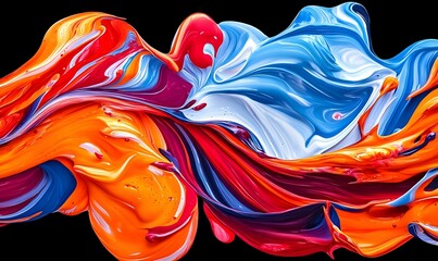 Poster - Vibrant Energy in Motion, an abstract expressionist artwork bursting with dynamic colors and forms, evoking intense emotion and movement.