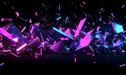Poster - Vibrant Energy, a captivating abstract display of dynamic light patterns, swirling colors, and intense luminosity creating a sense of movement.