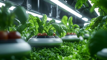 Poster - Smart agriculture system showcasing advanced technology, automated irrigation, crop monitoring, and sustainable farming practices for enhanced productivity.