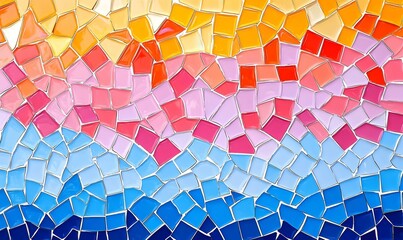 Poster - Vibrant Mosaic of Diverse Potential, an intricate artwork illustrating unity through colorful patterns and symbols of collaboration and growth.
