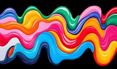 Poster - Vivid Abstract Expression, a dynamic composition featuring bold colors and energetic shapes that evoke strong emotional responses.
