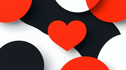 Poster - Vibrant Embrace, an abstract portrayal of love through bold colors and dynamic shapes, evoking deep emotions and connections.