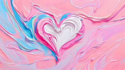 Poster - Vibrant Abstract Fusion, a dynamic interplay of green and pink hues creating an engaging visual experience full of energy and emotion